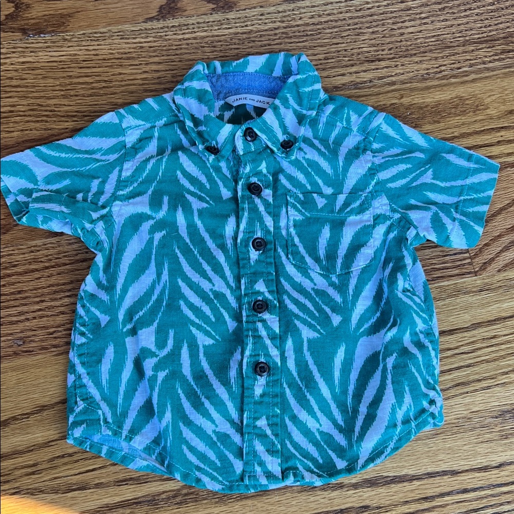 Janie and Jack Palm Leaf Baby Shirt